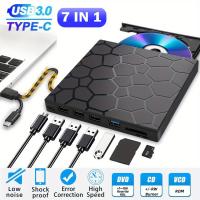 Disco Duro Externo 7 En 1 Con USB3.0 Y Tipo C Grabador De Óptica Disco CD/DVD Para Portátil Y Escritorio GGBEE - details 0