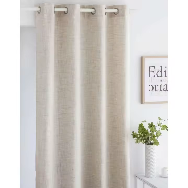 Cortina IM Alaia Color Beige, 140x270 cm, 100% poliéster, Fun&Deco - 1