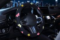 Cubierta De Guantes Para Volante De Coche Universal 38cm Textura Suave Múltiples Colores Accesorios De Decoración Para Automóvil DIY - details 1