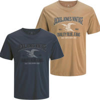 Jack & Jones Camisetas para hombre Pack 2 Unid, Manga Corta, Composición Algodón, Logo estampado, SERIE PREMIUM, Mod JPRBLUHUDSON SS Moda Casual Informal suave y cómodas REF 265185 - details 0