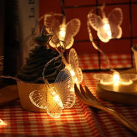 Cadena De Luces LED De 1 Pie Con 10 Luces Para Decoración De Fiestas Y Jardín Al Aire Libre Estilo Novedoso Tema Mariposa - details 4