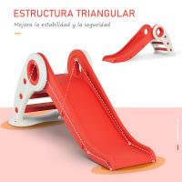 HOMCOM Tobogán Infantil para Niños de +3 Años Tobogán Ancho Plegable con Escaleras Rampa Larga para Jardín Parque Interiores 120x50x56 cm - details 5