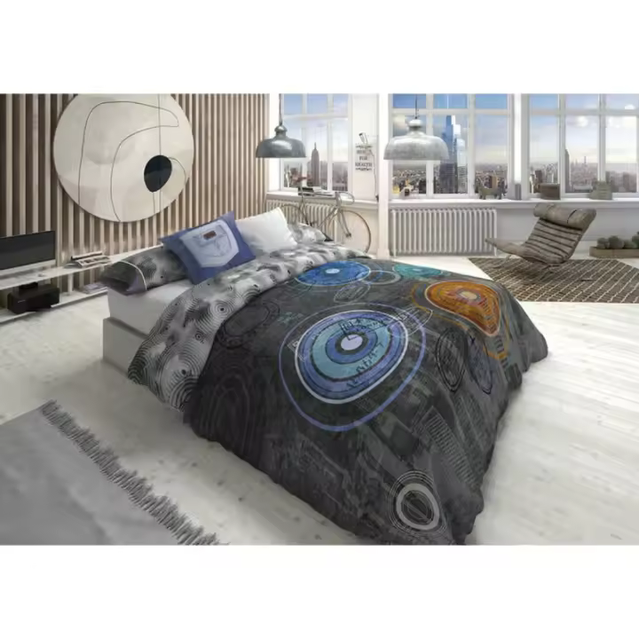 Lois - Juego de funda nórdica Lois ORLANDO P. Gris Cama de 135 2 Piezas - 1