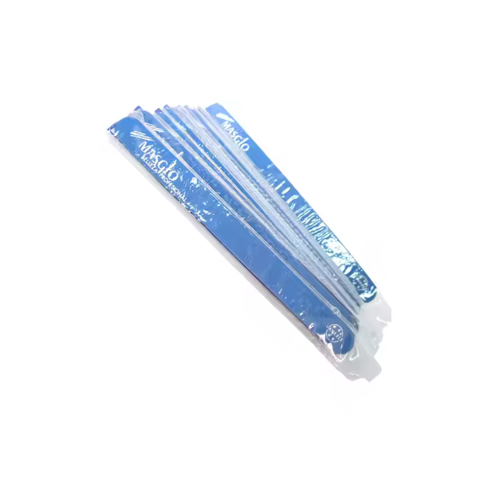 Masglo Lima de Uñas Lavable 150/180 - Pack 10 Unidades - Lima para Uñas - Color Azul - 1