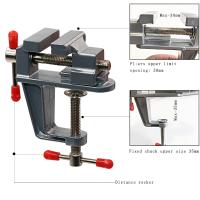 PHYHOO vice De Mesa Mini De Aluminio Pinza Pequeña Para Bricolaje Joyería Reparación De Herramientas Fijación De Molds Portátil Para Trabajo En Banda - details 6