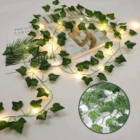 Guirnalda De Hojas De Hiedra Artificial De 11M Para Decoración De Jardín Murales Bodas Y Fiestas Decoración De Casa Planta Climática Falsa Para Exterior - details 16
