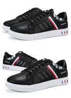 Zapatos Para Hombre Blanco Moda 2024 Cuero Cómodo Casual Planos Tallas Grandes Jóvenes Escuela Patinaje Zapatillas - details 13