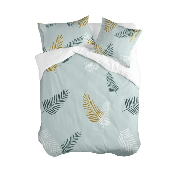 Happyfriday- Foliage mint Funda nórdica, Fundas nórdicas 100% Algodón, calidad de 150 TC, Fabricado en España (No incluye fundas de almohada) - 1