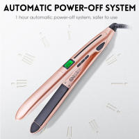 Plancha de pelo 2 en 1 para el cuidado del cabello, plancha de pelo y rizador con pantalla LCD, temperatura, rizos y rotación de temperatura ajustable (140-230 ℃), doble voltaje - details 10