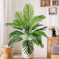 Planta Artificial De Palmera Areca De 105 Cm Hojas Tropicales Falsas Decoración Para Interior Y Oficina Color Amarillo - details 5