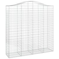 vidaXL Cesta gaviones forma arco hierro galvanizado 200x50x200/220 cm - details 0