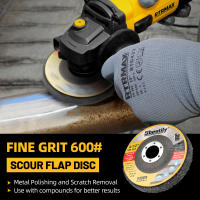Rueda De Polishing De Nylon Fibra 115mm 4.5" Para Mecánica Y Metalurgia Discos De Grano 600 Para Deburring Y Eliminación De Oxydación - details 0