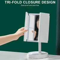 72 LED Light Vanity Mirror 1/2/3X Magnifying Cosmetic 3 Folding Makeup Mirrors 270 Rotation Stepless Dimmer Beauty Table Mirrors - details 4
