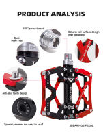 MZYRH Pedales De Bicicleta Ultraligeros De Aluminio Con 3 Rodamientos Antideslizantes Y Impermeables Para BMX MTB Y Carretera Accesorios De Bicicleta - details 9