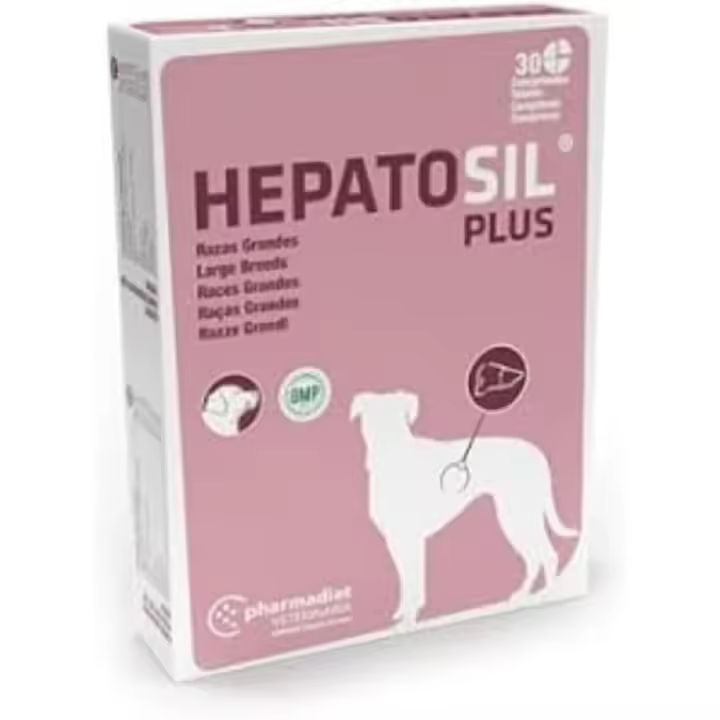 HEPATOSIL PLUS RAZAS GRANDES 30 COMPRIMIDOS ALIMENYO COMPLEMENTARIO PARA PERROS Alimento complementario que aporta nutrientes que contribuyen al mantenimiento de la función interna - 1