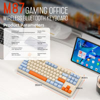 Teclado De Juego M87 Con Modo Dual Bluetooth 5.0 2.4Ghz Recargable Iluminación Para Oficina Y Juego Silencioso ABS Dye-sublimation Hot Swap - details 9