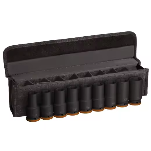 Pro impact socket set, 3/4", profundo, 9 unidades. para llaves de impacto - 1