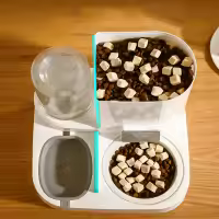 BIT Alimentador automático para gatos y mascotas, dispensador de agua de gran capacidad, separación seca y húmeda, contenedor de alimentos, suministros para mascotas - details 2