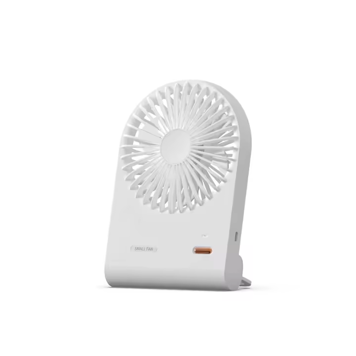 Ventilador de escritorio portátil | Ventilador plegable, funciona con pilas, 3 configuraciones de velocidad, inclinable 180°, silencioso para el hogar, la oficina y los viajes. - 1