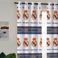 Real Madrid CF - Cortina Estampada Blanco Real Madrid CF Oficial 150 x 260 cm unidad 8 ojales Con estampación escudos Real Madrid (Unidad) - details 1