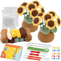 Kit De Crochet Para Principiantes Con Video Tutorials Incluidos Kit De Tejer Para Comenzantes Con Flores Material De Lana - details 3