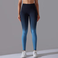 Leggings De Yoga Con Control De Abdomen Y Cambio Gradual High Waisted Para Mujer Fitness Running Entrenamiento Sin Costuras - details 8