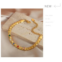 Senior SENTIDO DE LA Luz de lujo personalizado de Maple de Titanium con diamantes de Maple de Titanium Chapado en oro pulsera de joyería femenina - details 8