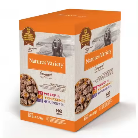 Nature`s Variety Original Adult Medium/Maxi Multipack Paté para Perros 4 x 300 gr - 1