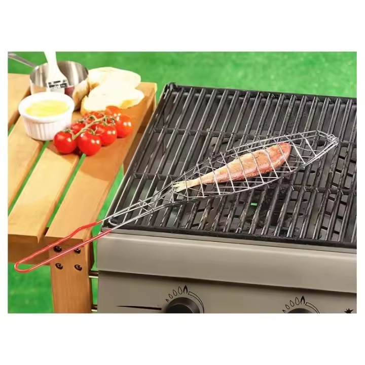Parrilla para Pescado 9.5x42cm - Accesorios para Barbacoas - 1