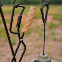 Aguja De Carboncillo Para Barbacoa Herramienta De Cocina Al Aire Libre Resistentes Al Calor Tijeras De Madera Y Metal Para Picnic En El Campo - details 5