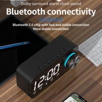 Reloj Despertador with Alarma digital, altavoz Bluetooth, Pantalla LED de Hora y Alarma y Espejo de escretorio, Reloj despertador para estudiantes with Tarjeta para el hogar, altavoz para computadora - details 3