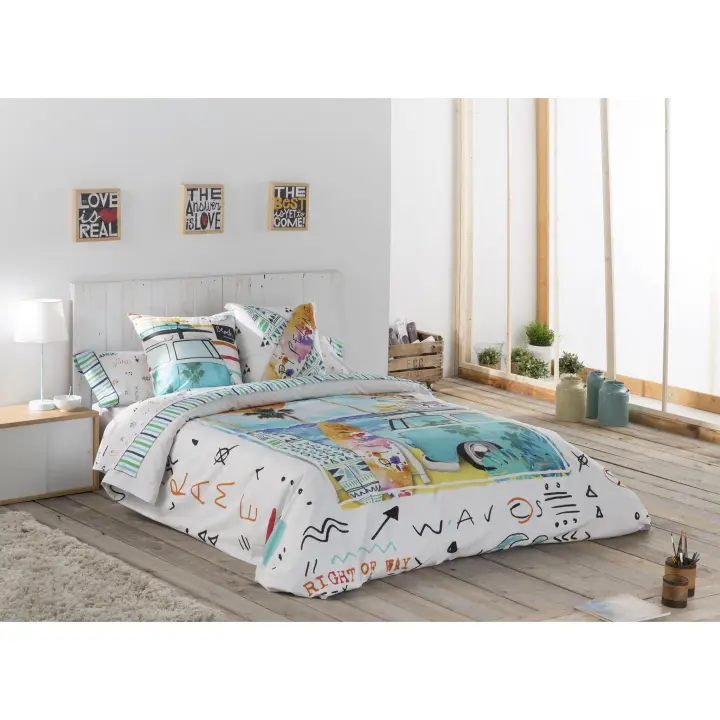 JVR - Funda nórdica juego de 2 piezas modelo BEACH - Tejido 100% Algodón - Fabricado en España - Cama 90/105/135/150/160/180 - 1