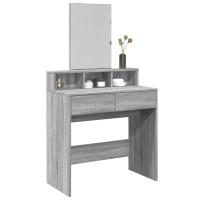 vidaXL Tocador con espejo color 80x41x144,5 cm en color Gris sonoma/Gris hormigón/Blanco y más | decorativo de pared para baño dormitorio recibidor moderno - details 0