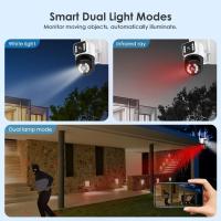FGNS Cámara IP de doble lente para exteriores, Cámara de vigilancia 3K 6MP HD PTZ WIFI, lente Dual, pantalla Dual, 2.4G wifi, seguimiento automático, visión nocturna a todo Color, IP66 camaras videovigilancia wifi, - details 5