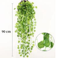 1 Pieza De Plantas Artificiales Enredadera Para Pared Colgante Decoración De Pared Verde Falsa Flor De Rotan Venta Al Por Mayor - details 0