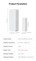 Sensor De Puerta Zigbee Wireless Magnético Alarm Detector De Abertura E Fechamento Compatível Com Zigbee2MQTT Alexa Google Necesita Gateway Tuya - details 10