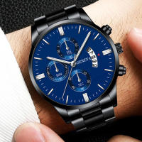 Reloj Deportivo Para Hombre De Lujo Fashion En Acero Inoxidable Con Correa De Cuero Reloj De Cuarzo Para Negocios Y Casual - details 7