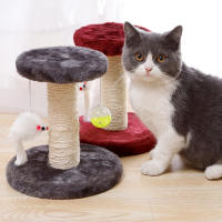 Marco De Juego Para Gatos Doble Capa Plataforma De Salto Divertida Herramienta De Madera Sisal Para Gatos Pequeños Casa - details 10