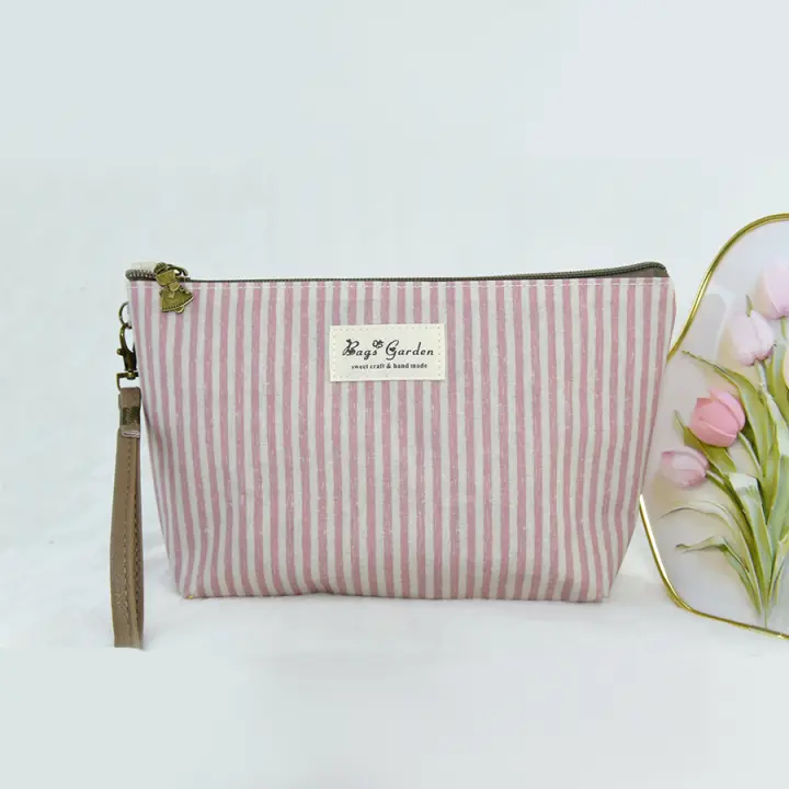 Bagsgarden- Neceser Grande Impermeable Rayas - Bolsa de Viaje de Gran Tamaño para Artículos de Aseo - 1