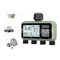 Computadora de riego con 4 Salidas controladas independientemente, Temporizador de riego Digital con Pantalla LCD, Control de riego automático/Manua - details 0
