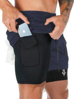 Shorts De Entrenamiento Para Hombres Con Estampado De Cruz Y Línea De Compresión Bolsillo Para Teléfono Y Cinta De Malla Deportiva Adecuado Para Correr En La Iglesia - details 15