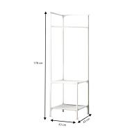 LUTODY - Perchero de pie, Zapatero, Compacto de varios niveles, Organizador esquinero de prendas y zapatos, Vertical, Tubo metal, Vestidor portátil para recibidor, Entrada, Sala de estar, Salón, Ligero y resistente - details 15