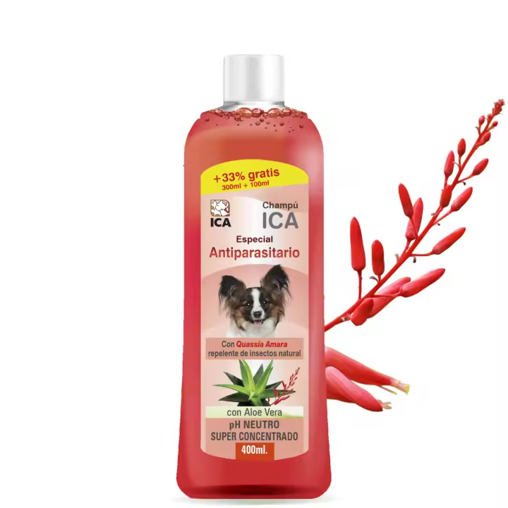 Champú antiparásitos con Aloe Vera para perros 400 ml - 1