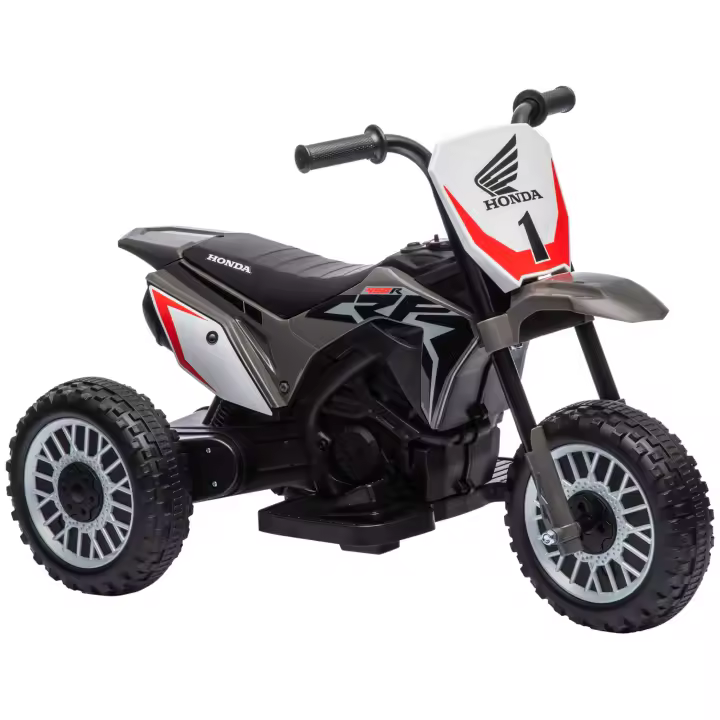 HOMCOM Moto Eléctrica con Licencia Honda CRF450RL para Niños de +18 Meses Motocicleta de Batería 6V con Velocidad 3 km/h Bocina y Sonido de Arranque Carga 25 kg 71x40,5x43,5 cm - 1