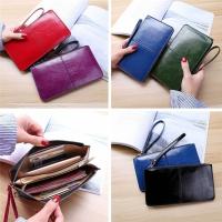Cartera Larga De Moda Para Mujer En Cuero PU Con Cremallera Monedero Y Portatarjetas Bolsillo Para Teléfono Móvil Y Correa De Muñeca - details 14
