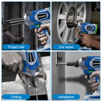 Llave De Impacto Eléctrica Sin Escobillas Kamolee 1200N.M 1/2 1/4 Pulgadas Compatible Con Batería Makita 18V Para Equipo De Renovación - details 6