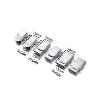 5pcs Hebilla De Acero Inoxidable Para Pulsera De Cuero Y Silicona Hebilla De Cadena Para DIY Joyería Calottes Crimps Clasp - details 0