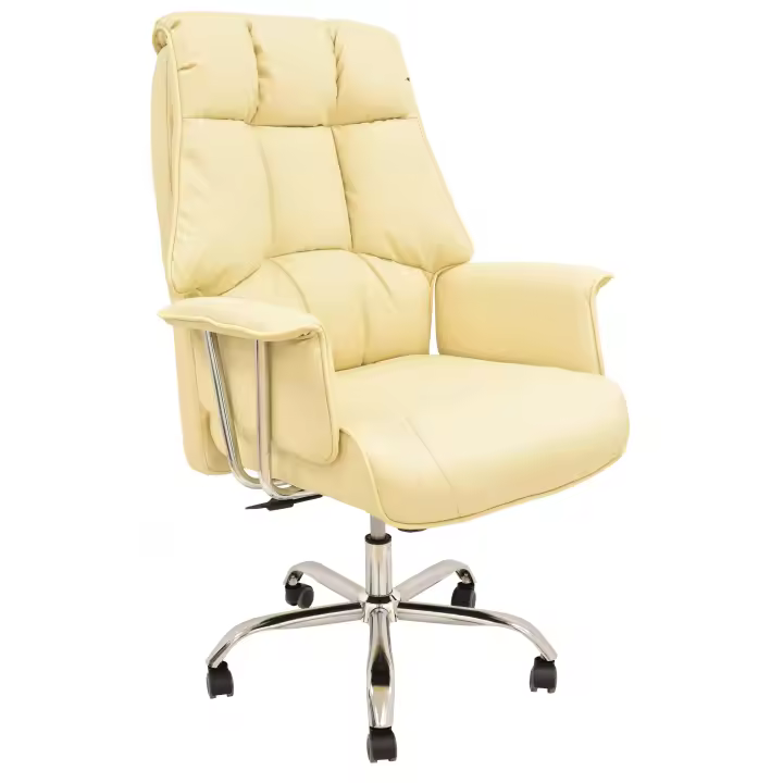 Sillón de oficina FIRENZE, alto, gas, mecanismo multifunción, similpiel beige - 1