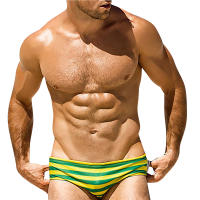 Bragas De Natación Para Hombre Con Rayas Traje De Baño Sexy Corto De Playa Verano Surfeo Bikini Pantalones Bañador Corto Hombre - details 4