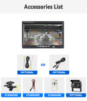 Monitor De Coche MJDOUD De 7 Pulgadas Con Cámara Trasera Para Camión Autobús Parkin 9-36V Pantalla De Seguridad Universal 1024*600 Pantalla LCD HD - details 10